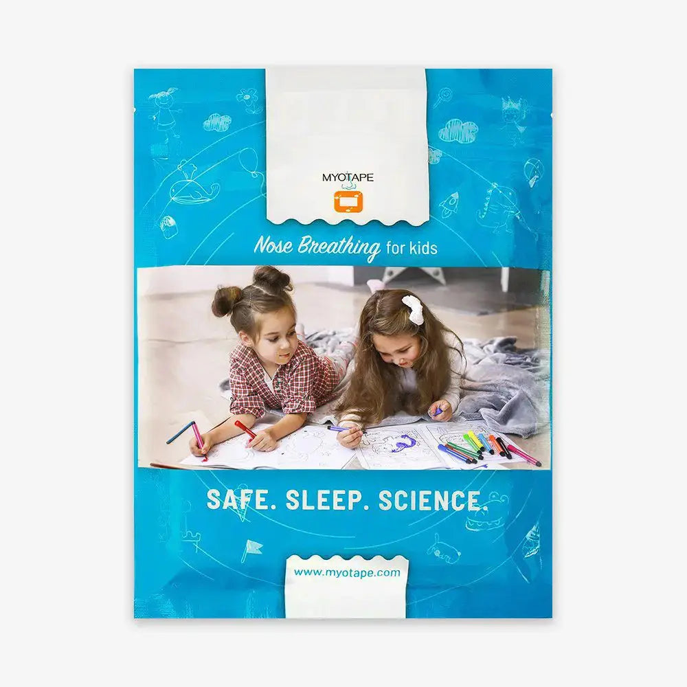 MyoTape Kids strip that surrounds the lips to support nasal breathing in children during sleep