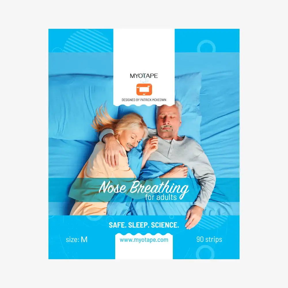 MyoTape for Adults strip that surrounds the lips to support nasal breathing during sleep