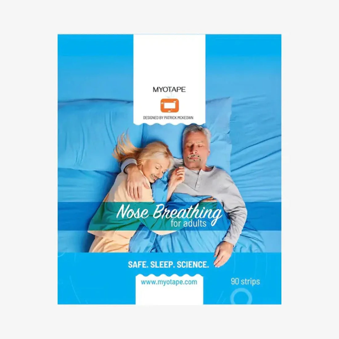 MyoTape mouth tape in size S, one of the sizes chosen by measuring the width of the mouth