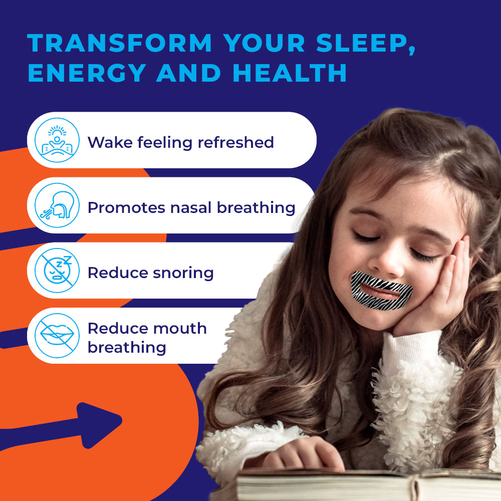 MyoTape - Mouth Tape for Kids - 30 Nights - Reduce Snoring - Safe Alternative to Mouth Tape - Improve Your Kids Sleep - Promote Nasal Breathing - Comfortable & Gentle On Skin - Small